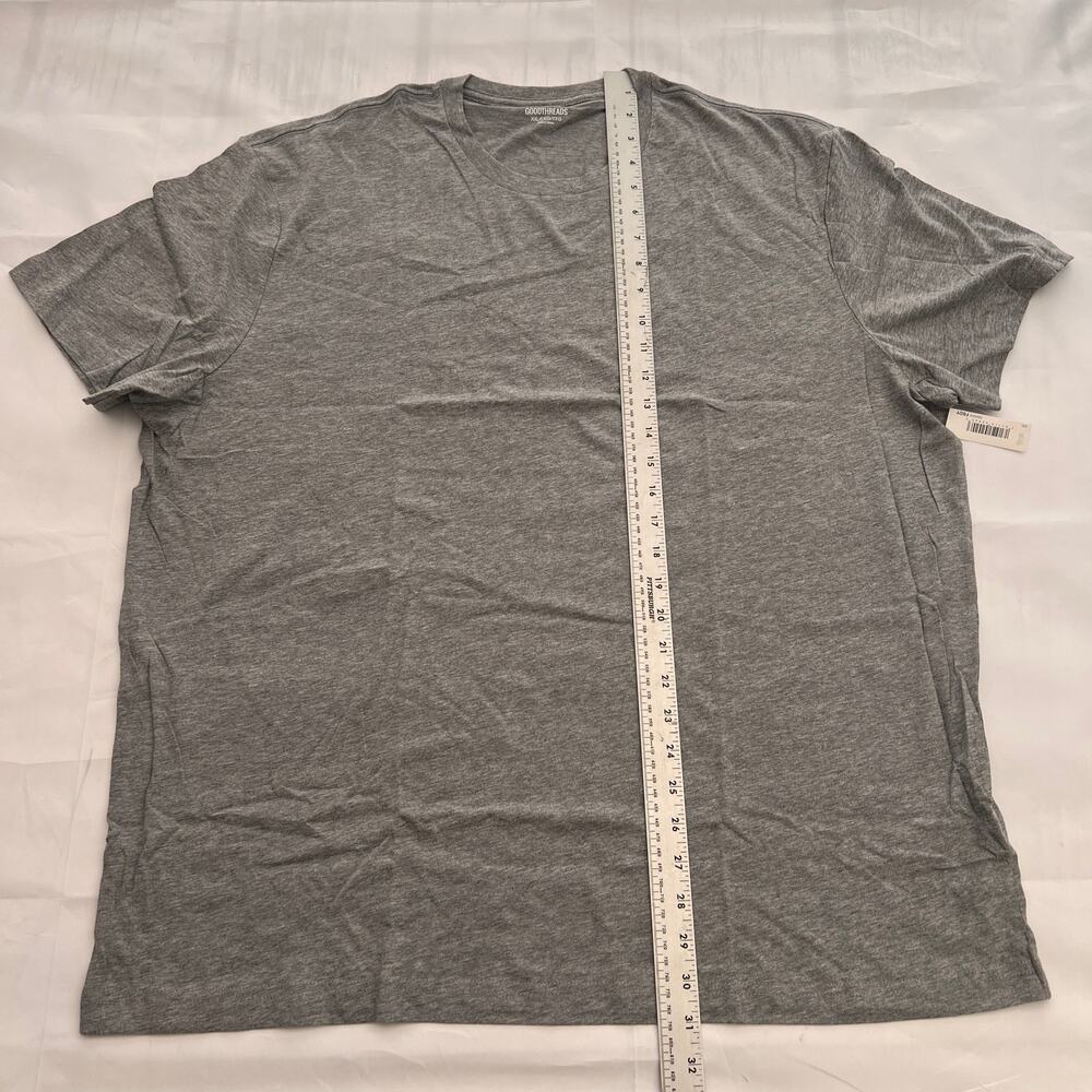 Goodthreads Men's Slim-Fit Short-Sleeve Cotton Crewneck Gray T-Shirt 2XL - Picture 5 of 9